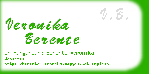 veronika berente business card